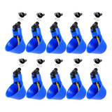 20 Bebedouro Automático Copinho Copo Bebedor Aves Frangos Cor Azul