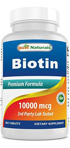 Best Naturals Biotina (también Llamada Vitamina B7), 10.000