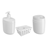 Set X3 Dispensador Canasta Organizadora Porta Cepillos