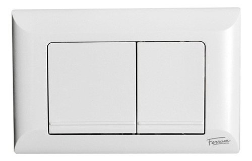 Tapa Tecla Rectangular Descarga Doble Blanca Ferrum Vta52-bl