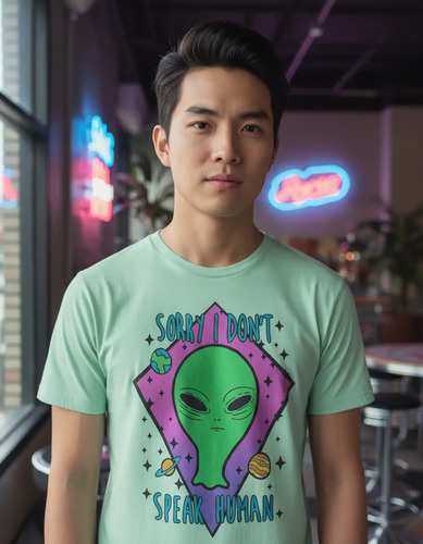 Alien Sorry I Don't Speak Human Playera Rott Wear