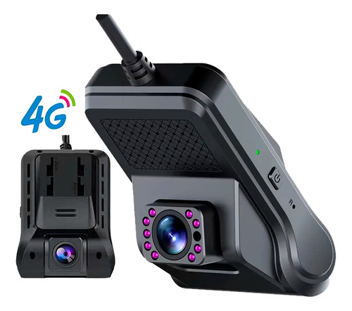 Câmera Veicular Dupla Full Hd Com Gps, Wifi E Kit 24hs