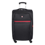 Maleta Swiss Navy® Pilatus Mediana 24 Inch Blanda Expandible Color Negro/rojo Lisa