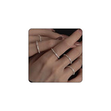 Anillos De Plata Delicados Para Mujer, Juego De 5 Piezas, An