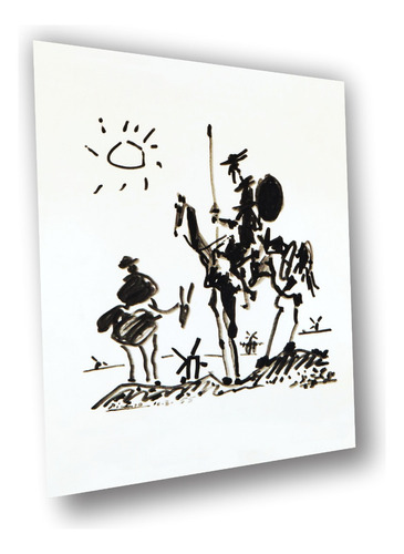 Lienzo Canvas Arte Dibujo Pablo Picasso Don Quijote 80x54