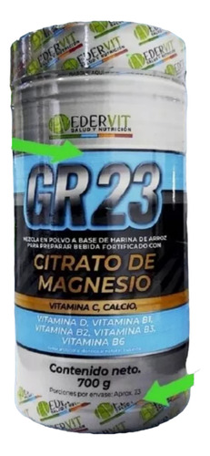 Citrato De Magnesio X700 G Edervit - g a $55