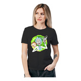 Polera Mujer Rick And Morty PortaLG Algodón Orgánico Wiwi