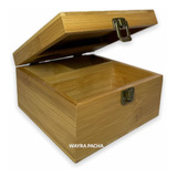 Caja De Madera Bamboo Para Guardar - Box Premium