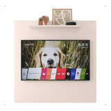 Painel Para Tv Com Prateleira Para Tv De 32 Polegadas Cor Off White