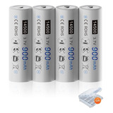 Pilas Recargable 14500x4 Batería Recargable 900mah Pila Palo