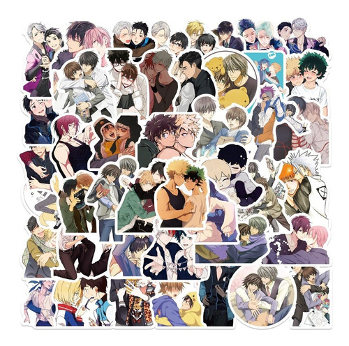 50 Stickers Mix Animes Varios Yaoi 