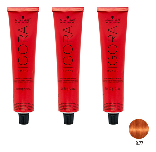 Schwarzkopf Igora Royal Kit X3 Tintura Pelo Tono 8.77 X 60gr