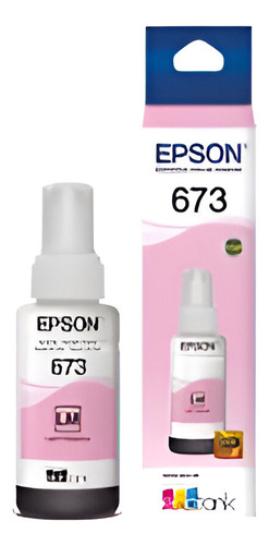 Tinta Original Epson T673 L805 L810 L1800 Magenta Claro