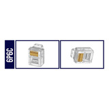 Pack 100 Conector Rj45 6p6c Red Conectores Macho Cat6