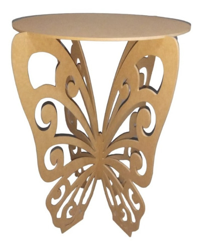 Mesa Borboleta G Decoração Provençal Festa 6mm Cru 90 Cm Mdf