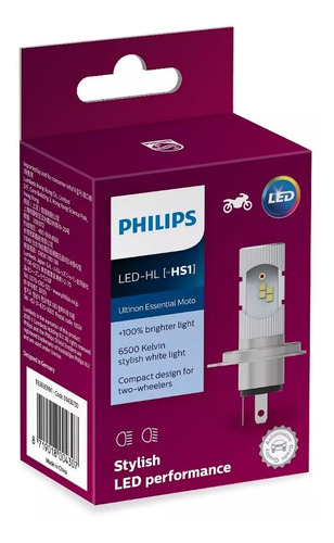 Lámpara Led Hs1 Philips Luz Blanca Para Moto