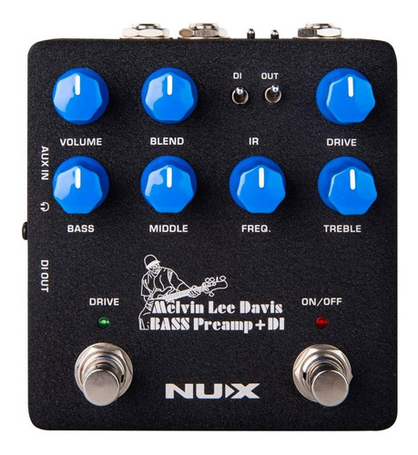 Pedal Nux Nbp-5 Bass Preamp Caja Directa Para Bajo Eléctrico