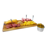 Kit Picada Tabla Para Servir + Dip Y Pinches