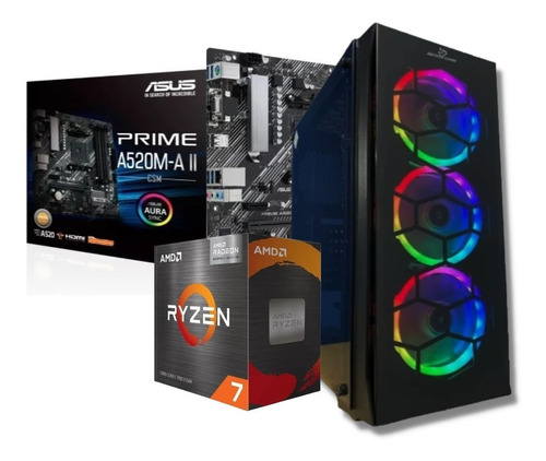 Pc Completa Computadora Gamer Amd Ryzen 7 5700g 16gb Ssd 480