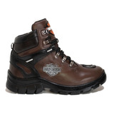 Bota Coturno Harley Davidson Motocycle Couro Legitimo