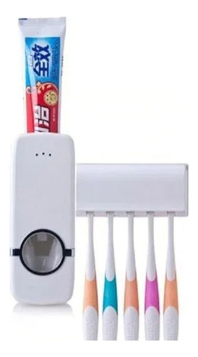 Dispenser Aplicador Creme Dental Suporte 5 Escovas Banheiro
