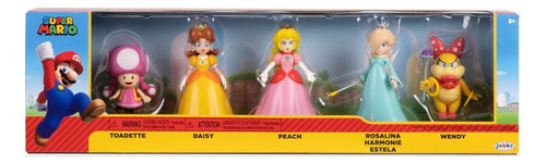 Multipack 5 Figuras Peach, Daisy, Rosalina, Toadette, Wendy
