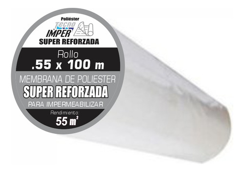 Malla Impermeabilizante Super Reforzada Rollo .55 X 100 Mt