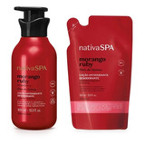 Boticario Nativa Spa Morango Ruby Hidratante 400ml+refil 350