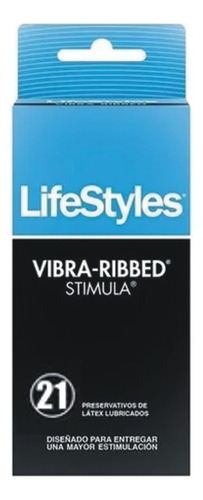 Preservativos Condones Lifestyles X21un Vibra Ribbed Stimula