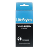 Preservativos Condones Lifestyles X21un Vibra Ribbed Stimula