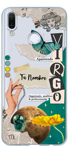 Funda Para Huawei Mujer Signo Zodiaco Virgo Con Tu Nombre