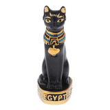 2x Retro Egipcio Mau Gato Estatua Resina Estatuilla