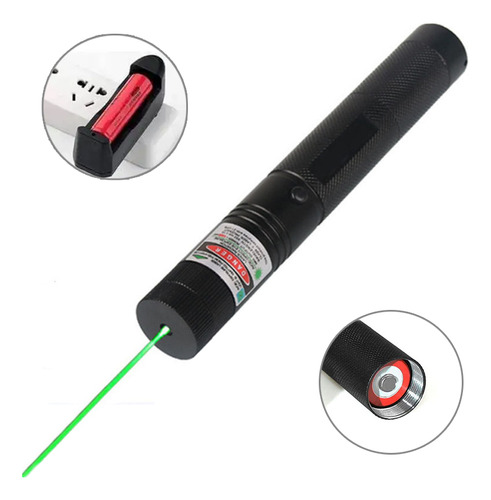 Caneta Laser Pointer Verde Alcance 50km Recarregável D8325