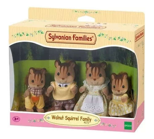 Sylvanian Familia 4 Ardillas De La Nuez #4172 Con Falla Leer