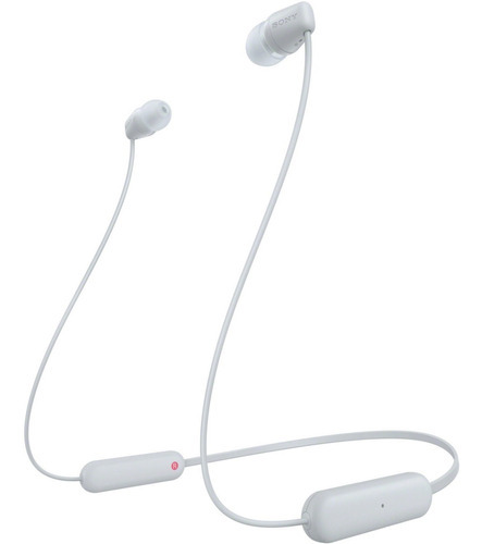 Fone De Ouvido Bluetooth Academia Sony In-ear Wi-c100 White Cor Branco