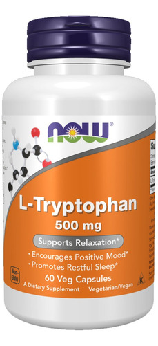 L-tryptophan 500mg 60caps Now Foods - Triptofano Aminoácido