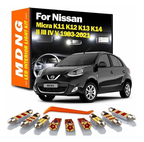 Kit Iluminación Led Interior Nissan March 2012 2019 2023