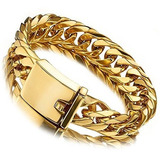 Pulsera Cadena Cubana 18k Oro 16mm.