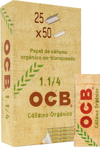 Ocb Papelillo Cáñamo Orgánico 1 1/4  X25un Csc