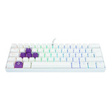 Teclado Gamer Munfrost Dark / Light Moon Qwerty Gateron Blue Español España Color Blanco Con Luz Argb