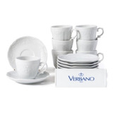 Taza De Café Con Plato Porcelana Mozart Verbano X6