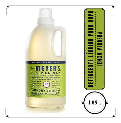 Mrs.meyer's Clean Day Detergente Líquido,lemon Verbena,1.89l