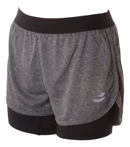 Short Topper Kt Training 2 En 1 Mujer Black