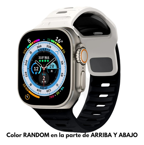 Correa Sport Para Apple Watch Silicon Suave Bicolor Ultra