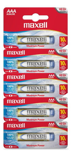 Pack 5 Pilas Alcalinas Aaa Maxell Triple A