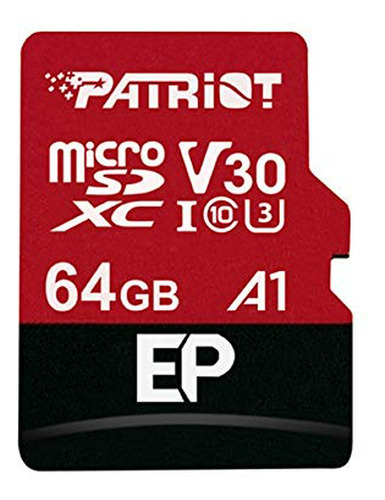 Tarjeta Micro Sd Patriot 64gb A1/v30 Para Android, Grabación