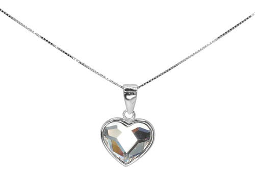 Collar Swarovski® Elements Plata 925 Corazonada Cristalina