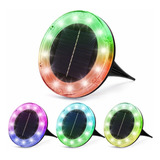 Litake Luces Solares De Tierra Para Exteriores Multicolor 4 