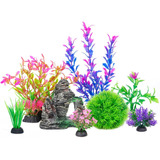 Decoracin Para Acuarios, Pecera, Plantas Artificiales De Pls