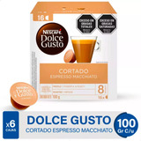 Capsulas Dolce Gusto Nescafe Cortado Espresso Macchiato X6
